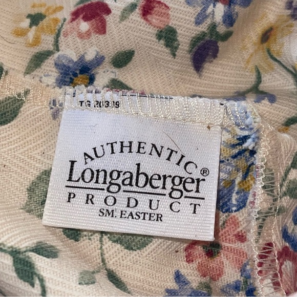 Longaberger Liner Fabric Spring Floral 2003 Small Easter Basket EUC - Picture 4 of 4